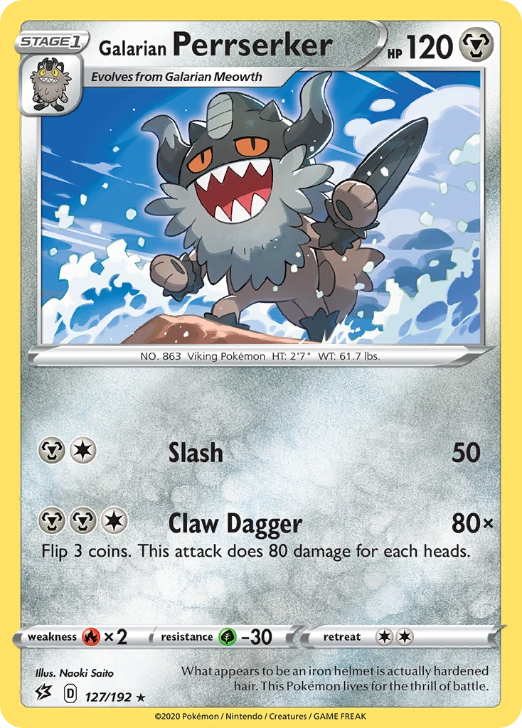 Galarian Perrserker – Rebel Clash 127