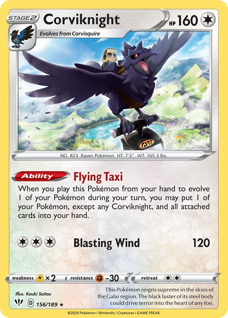 Corviknight – Darkness Ablaze 156