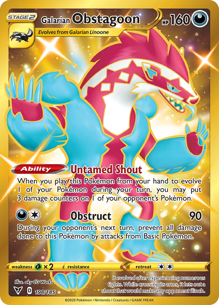 Galarian Obstagoon – Vivid Voltage 198
