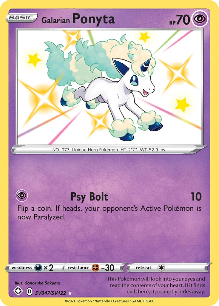 Ponyta de Galar – Destinées Radieuses Coffre Étincelant SV047