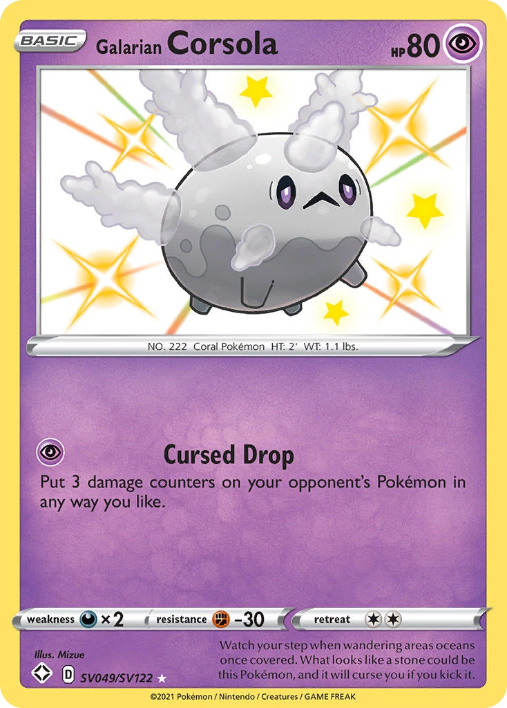 Corsola de Galar – Destinos Brilhantes Cofre Brilhante SV049