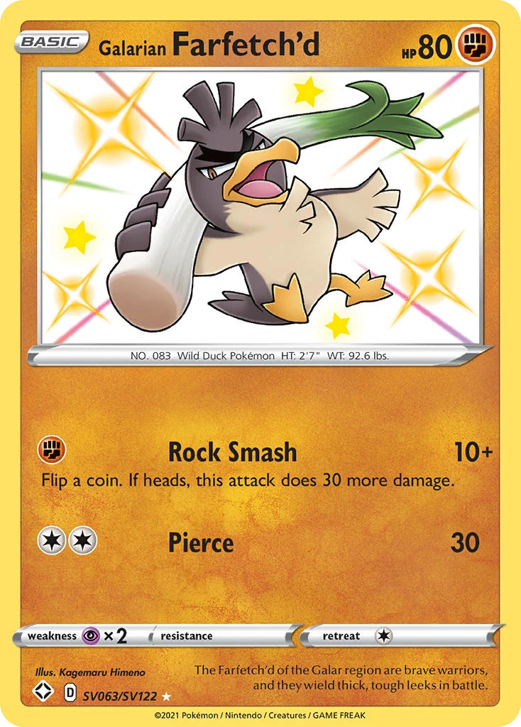 Galarian Farfetch'd – Shining Fates Shiny Vault SV063