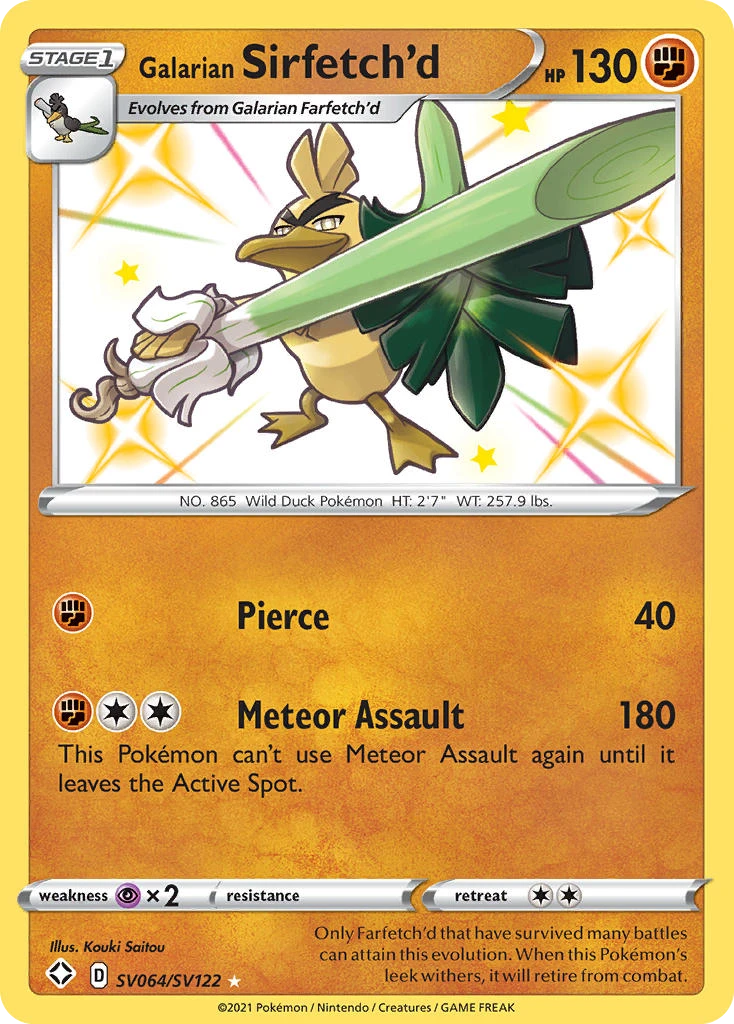 Sirfetch'd di Galar – Destino Splendente Tesoro Lucente SV064