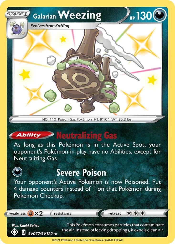 Weezing di Galar – Destino Splendente Tesoro Lucente SV077