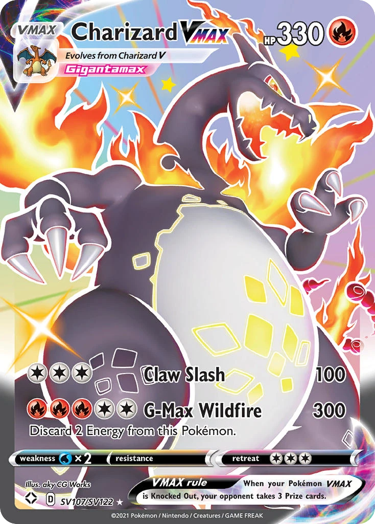 Charizard VMAX – Destino Splendente Tesoro Lucente SV107