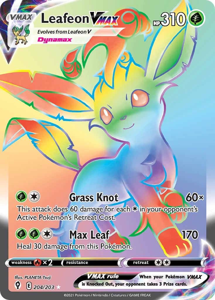 Leafeon VMAX – Evolving Skies 204
