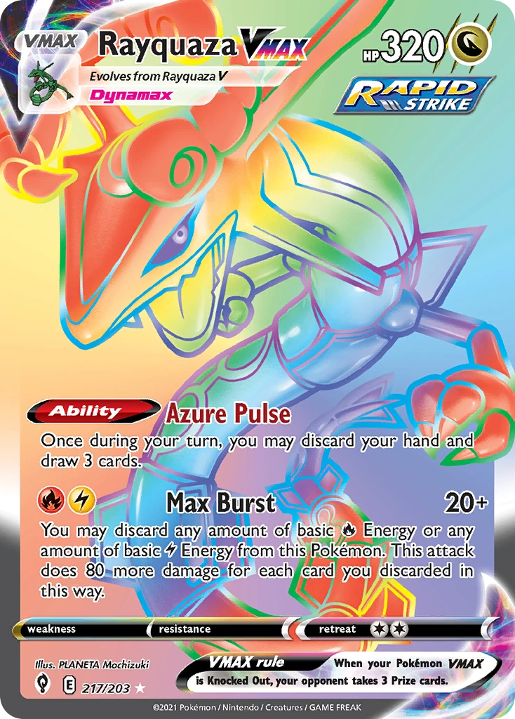 Rayquaza VMAX – Evolving Skies 217
