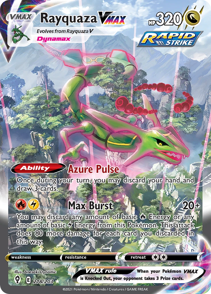 Rayquaza VMAX – Evolving Skies 218