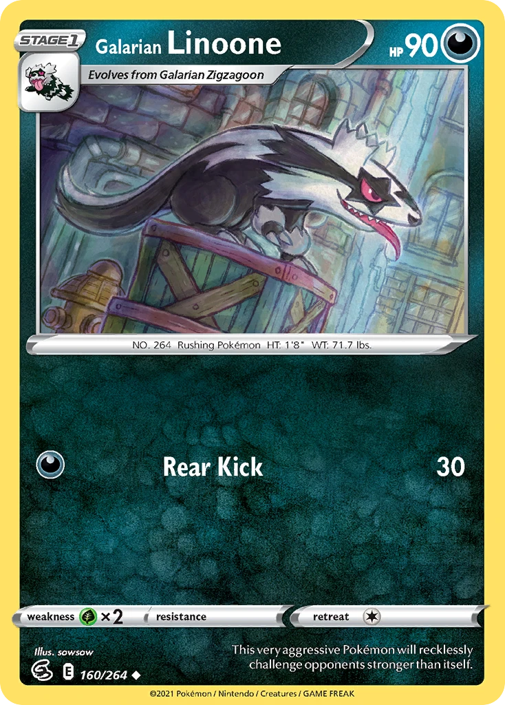 Galarian Linoone – Fusion Strike 160