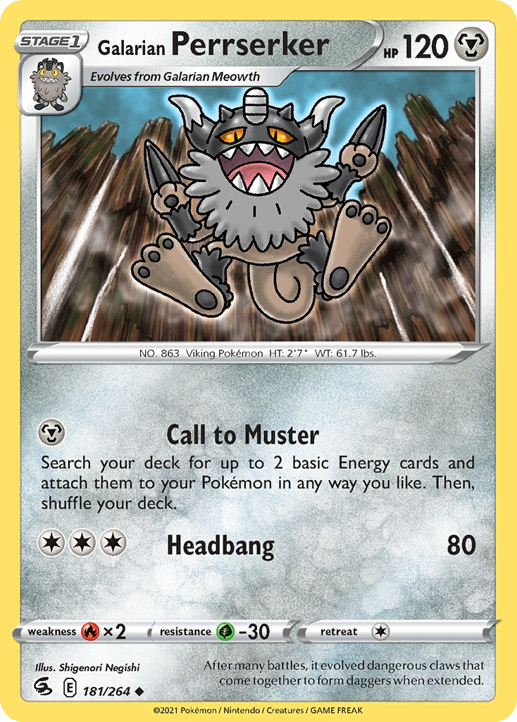 Galarian Perrserker – Fusion Strike 181