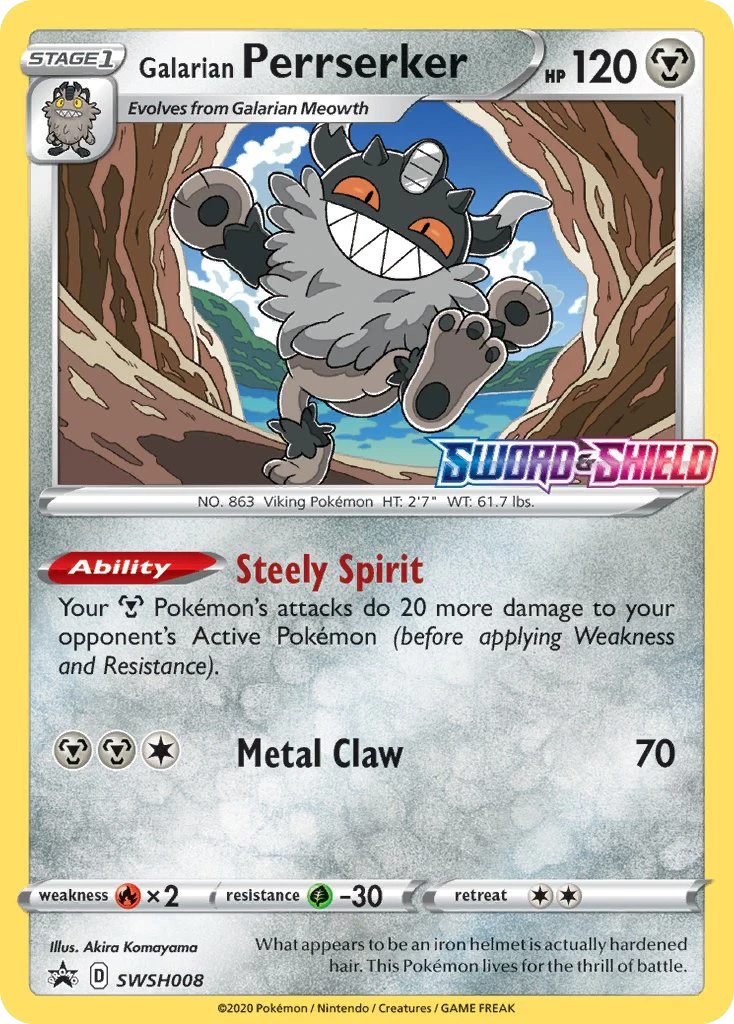 Galarian Perrserker – SWSH Black Star Promos SWSH008