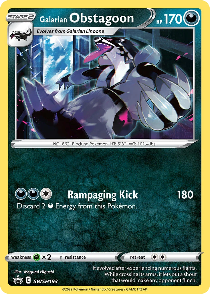 Obstagoon de Galar – Cartas de promoción ESES SWSH193