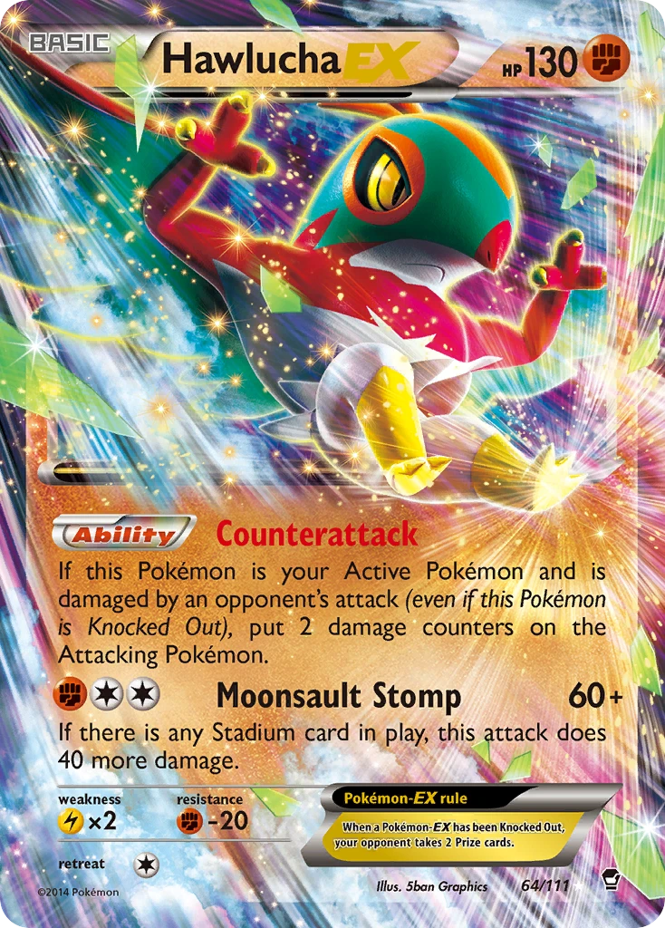 Hawlucha-EX – Furious Fists 64