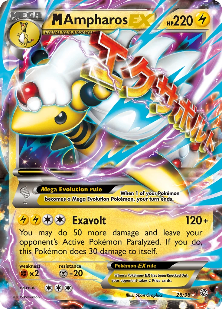 M Ampharos-EX – Ancient Origins 28
