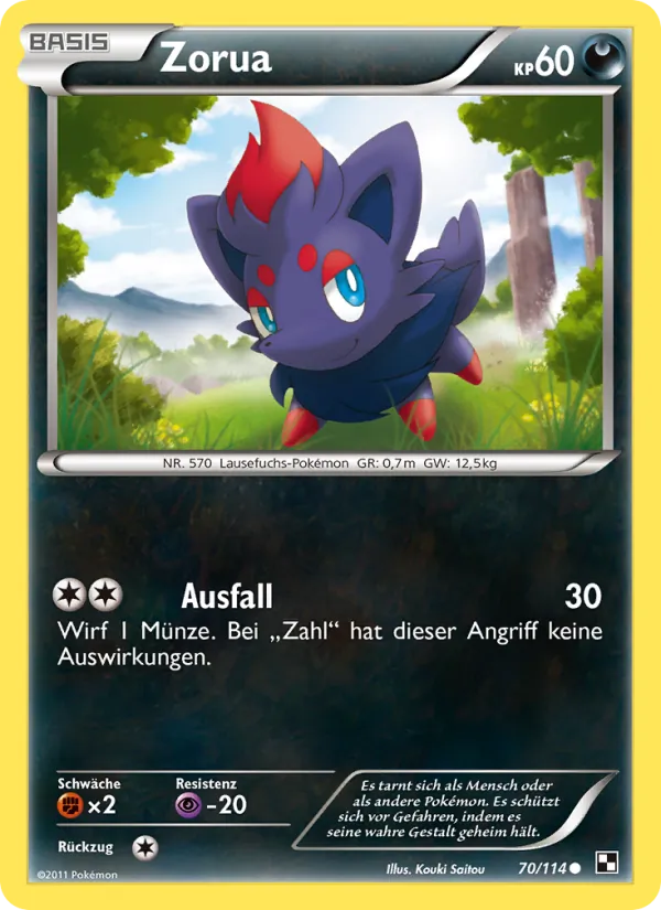 Zorua – Schwarz & Weiß 70