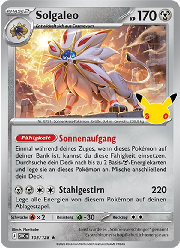 Solgaleo – 30 Jahre 105