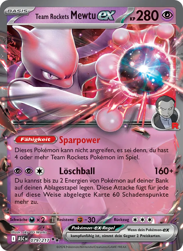 Team Rockets Mewtu-ex – Erhabene Helden 79