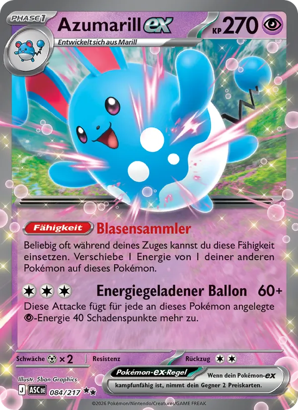 Azumarill-ex – Erhabene Helden 84