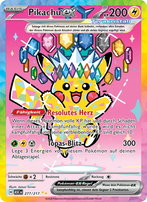 Pikachu-ex – Erhabene Helden 277