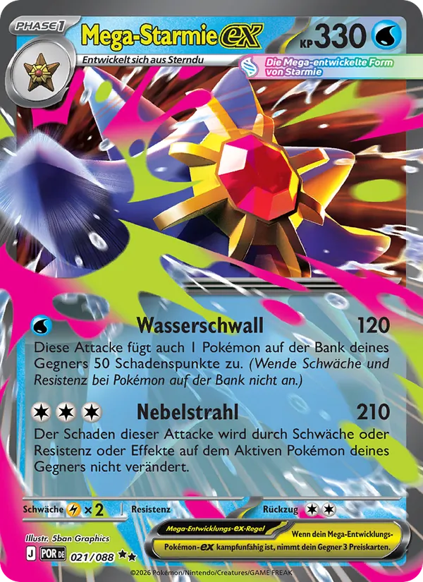 Mega-Starmie-ex – Optimale Ordnung 21