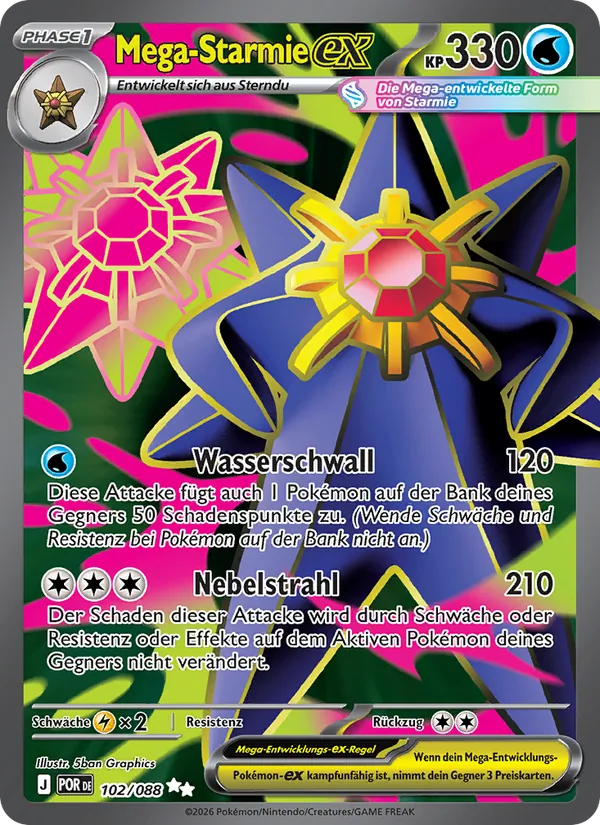 Mega-Starmie-ex – Optimale Ordnung 102
