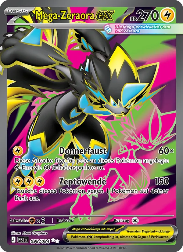 Mega-Zeraora-ex – Dunkelnacht 98