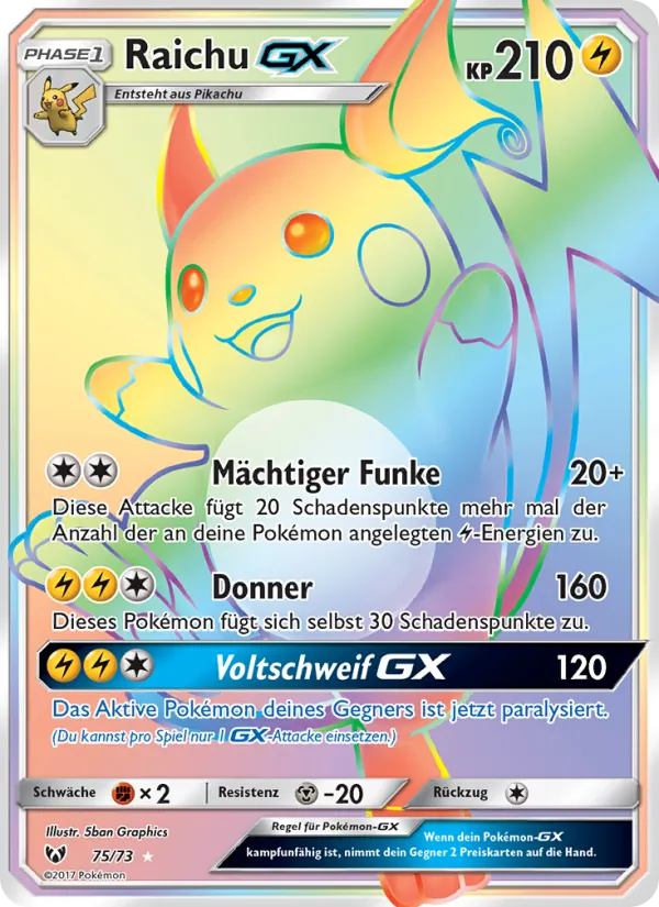 Raichu GX – Schimmernde Legenden 75