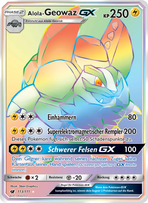 Alola-Geowaz GX – Aufziehen der Sturmröte 113