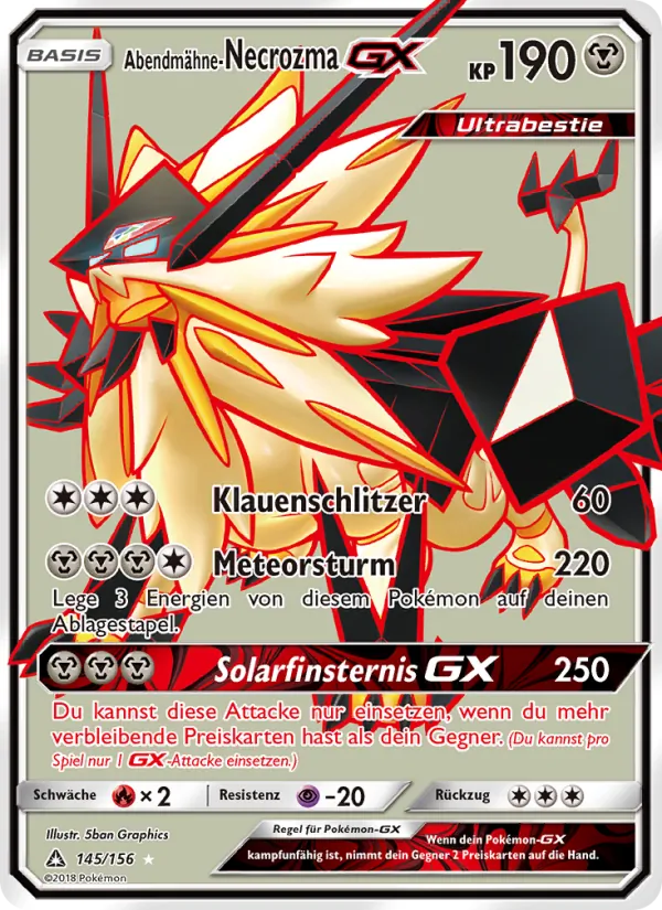 Abendmähne-Necrozma GX – Ultra-Prisma 145