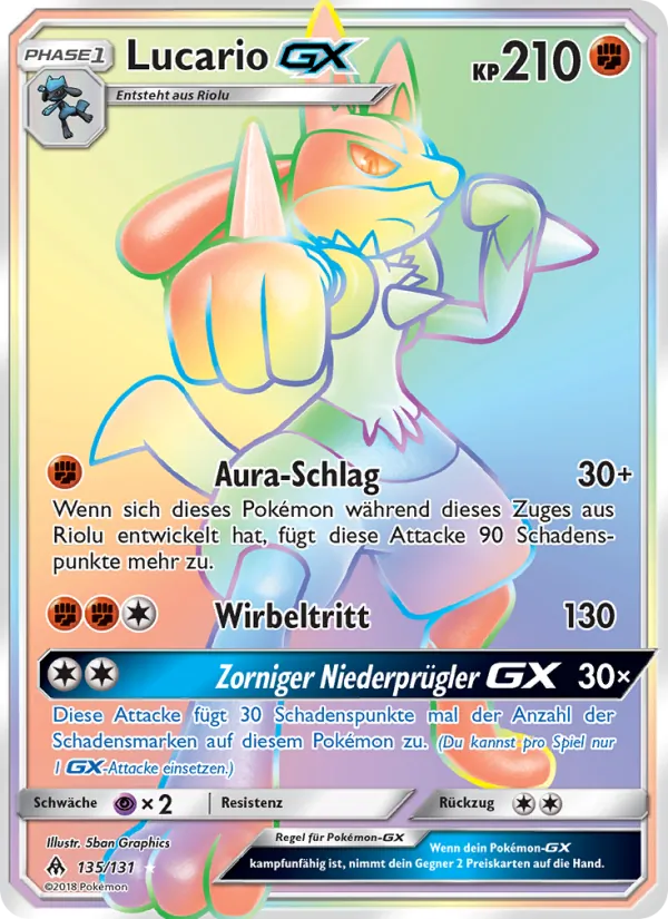 Lucario GX – Grauen Der Lichtfinsternis 135