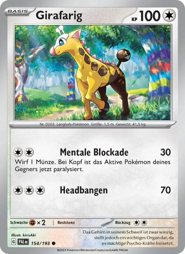 Girafarig – Entwicklungen in Paldea 154