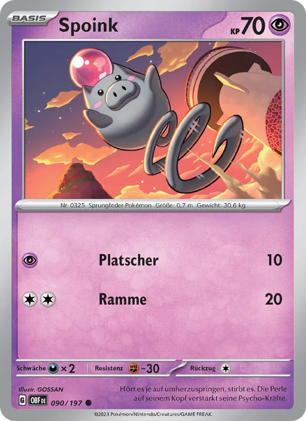 Spoink – Obsidian Flammen 90