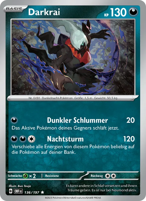 Darkrai – Obsidian Flammen 136