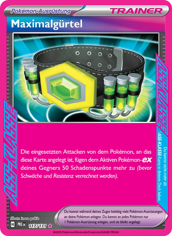Maximalgürtel – Prismatische Entwicklungen 117