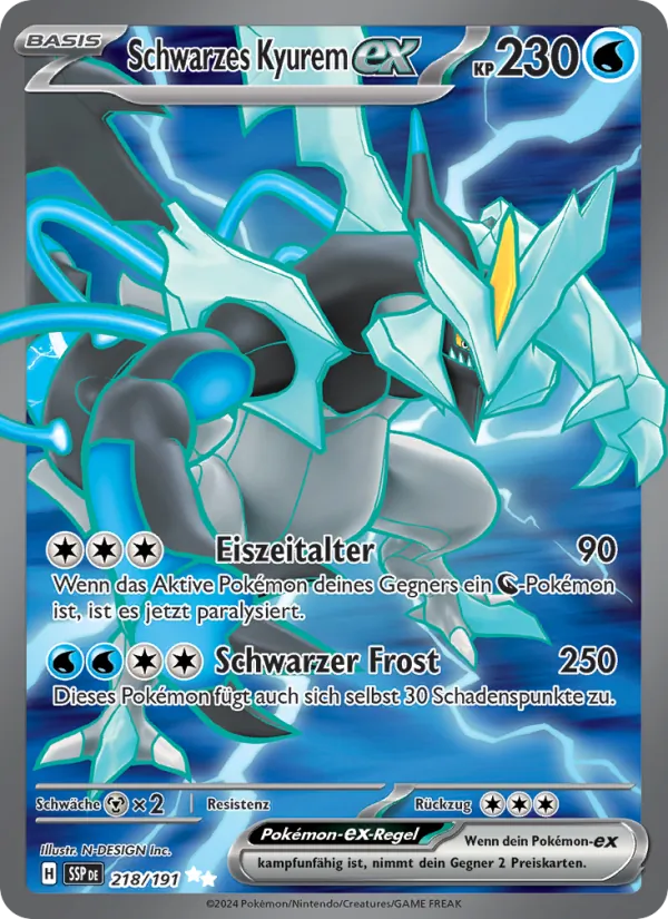 Schwarzes Kyurem-ex – Stürmische Funken 218