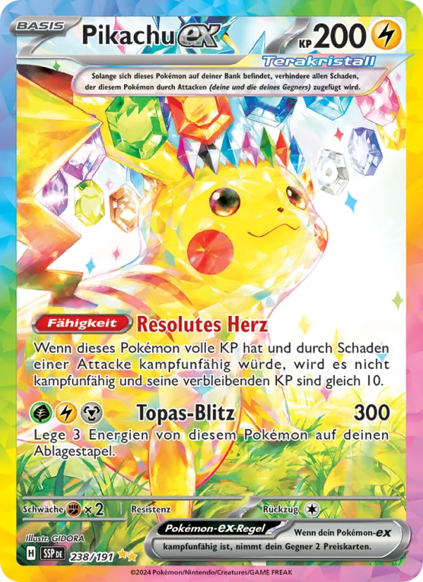 Pikachu-ex – Stürmische Funken 238