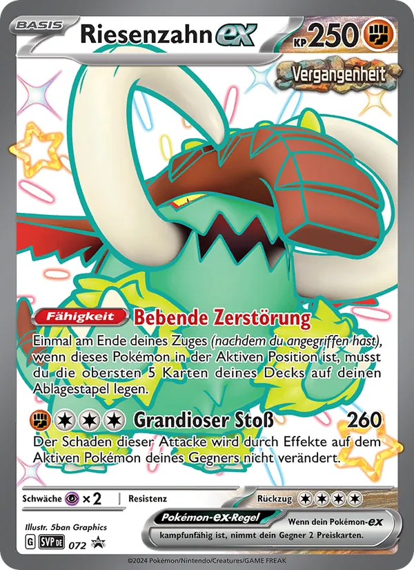 Riesenzahn-ex – SVP Black Star Promos 72