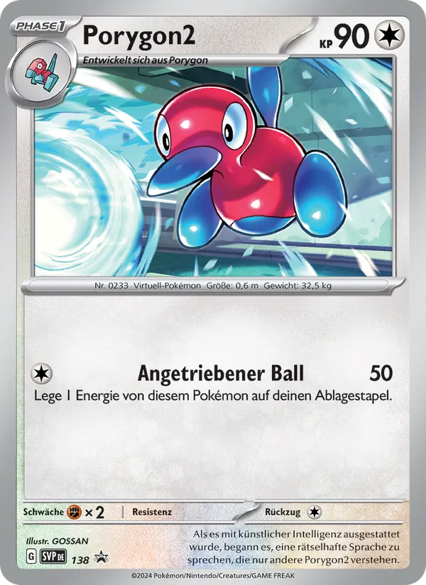 Porygon2 – SVP Black Star Promos 138