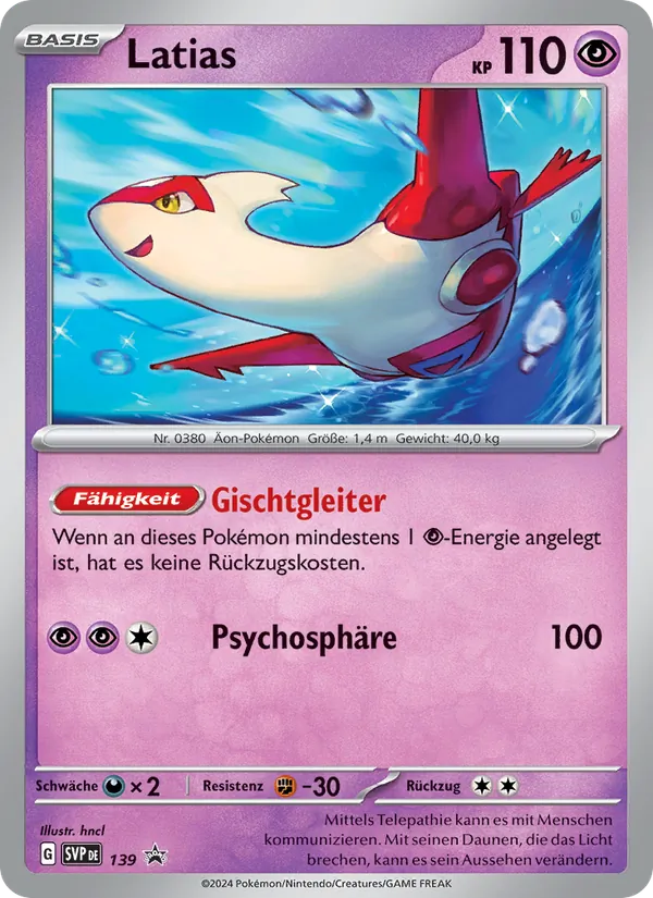 Latias – SVP Black Star Promos 139