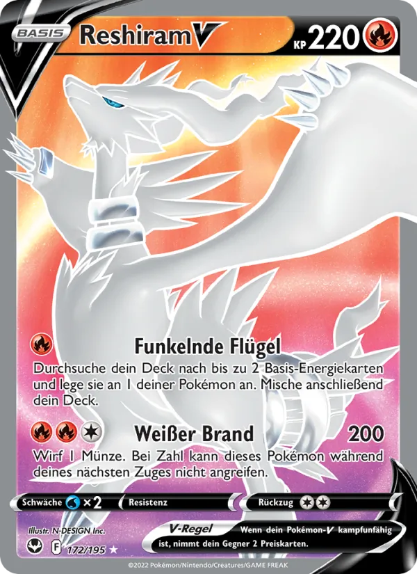 Reshiram V – Silberne Sturmwinde 172