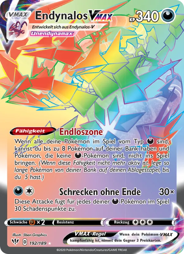 Endynalos VMAX – Flammende Finsternis 192