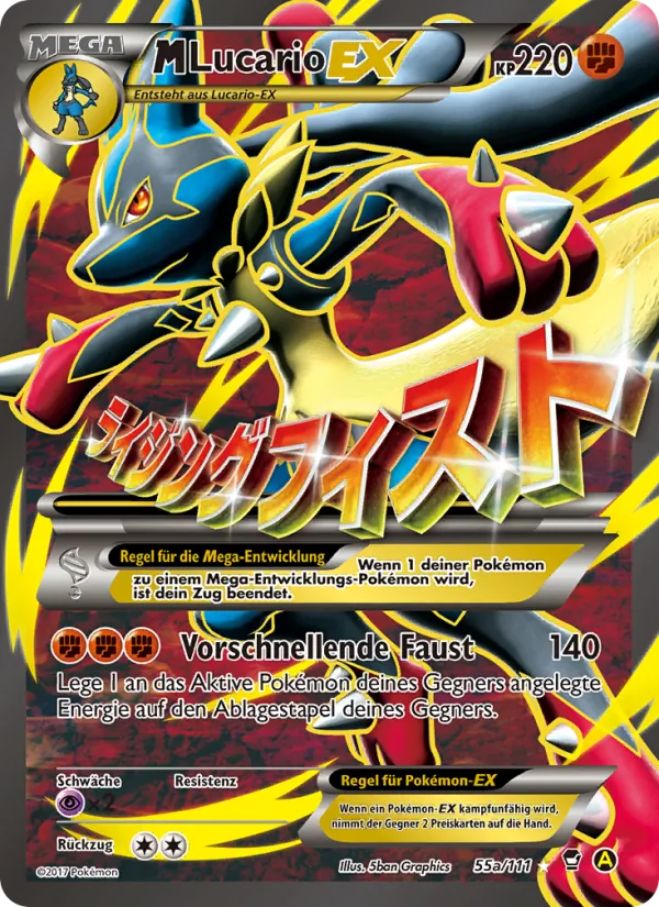M Lucario EX – Fliegende Fäuste 55a