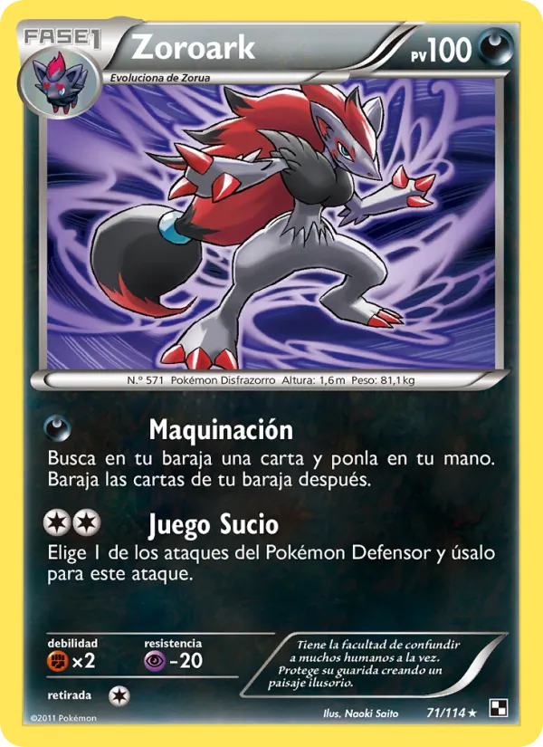 Zoroark – Negro y Blanco 71