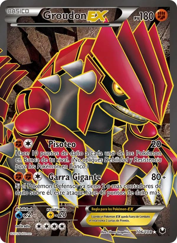 Groudon-EX – Oscuros Exploradores 106