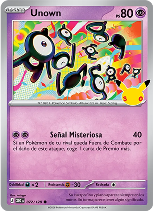 Unown – Celebración 30.º Aniversario 72