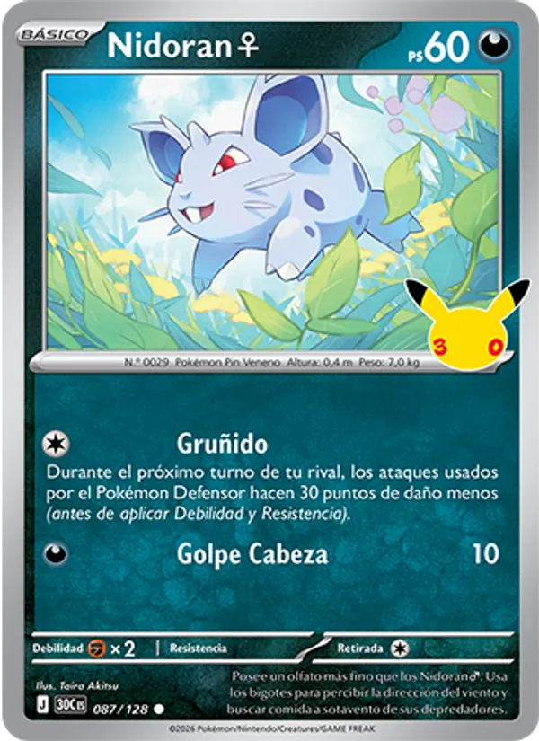 Nidoran♀ – Celebración 30.º Aniversario 87