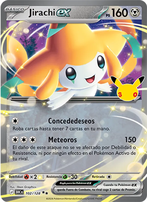 Jirachi ex – Celebración 30.º Aniversario 102