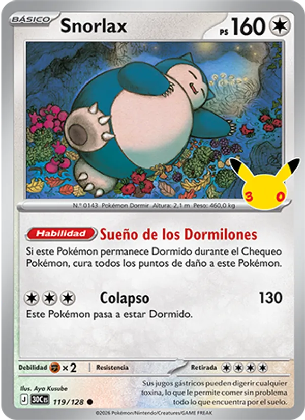 Snorlax – Celebración 30.º Aniversario 119