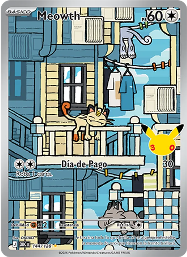 Meowth – Celebración 30.º Aniversario 144