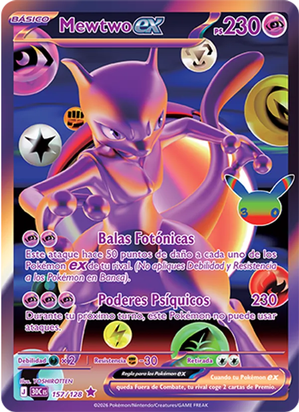Mewtwo ex – Celebración 30.º Aniversario 157
